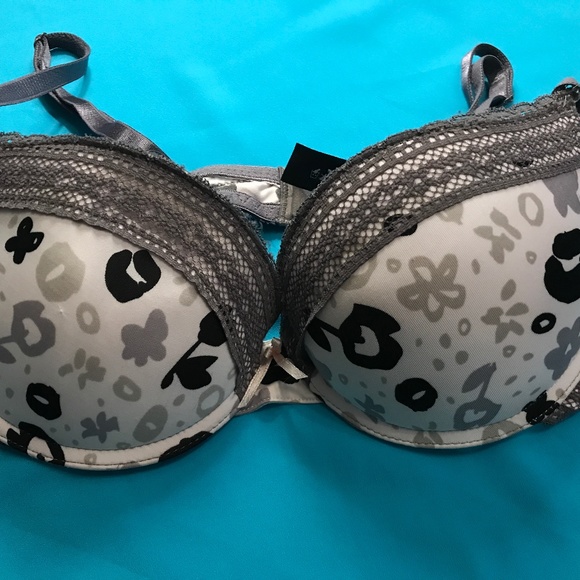 Grey, white and black padded bra - Picture 1 of 2